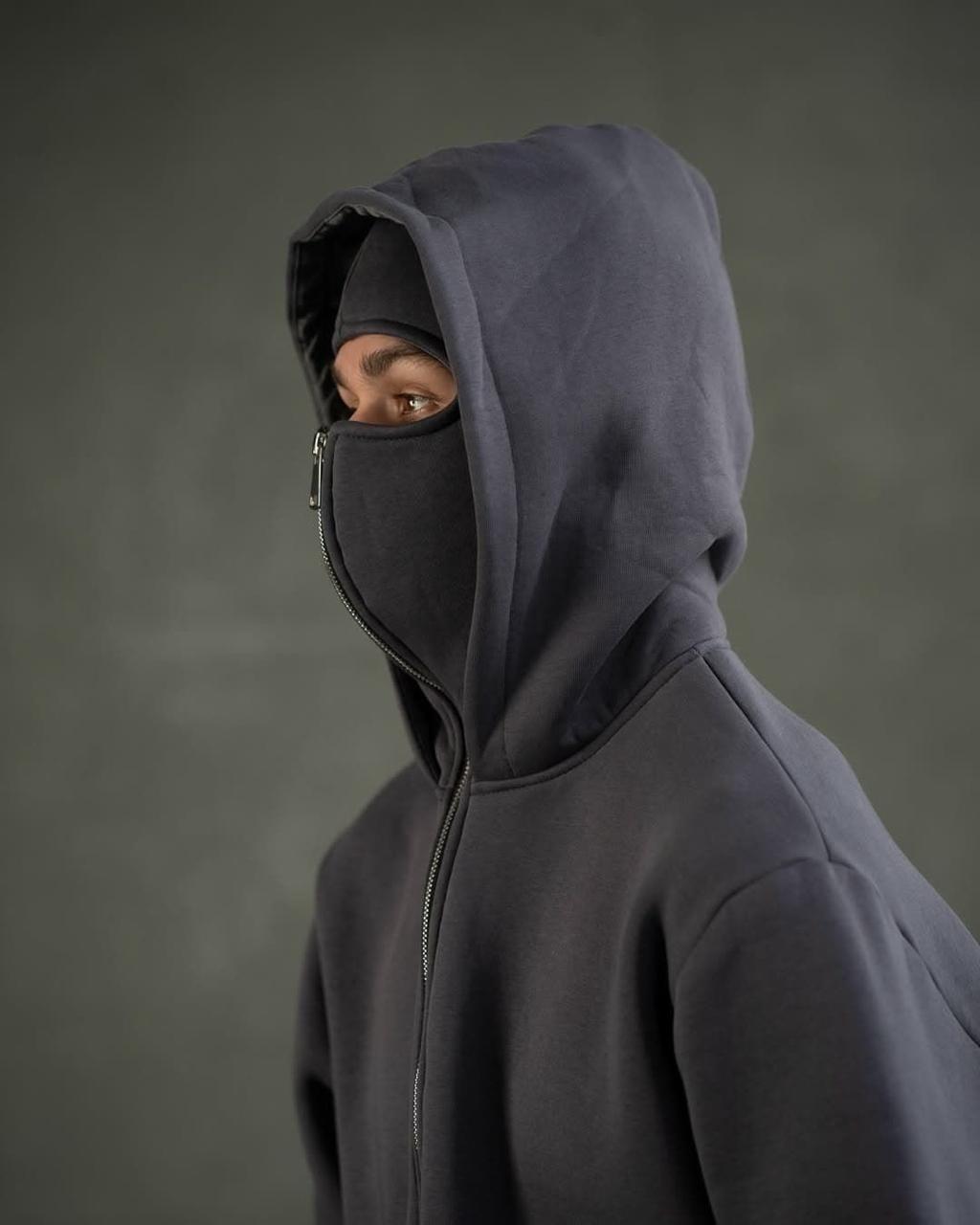 Grey Balaclava Hoodie