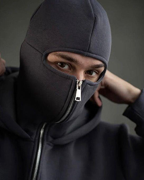 Grey Balaclava Hoodie