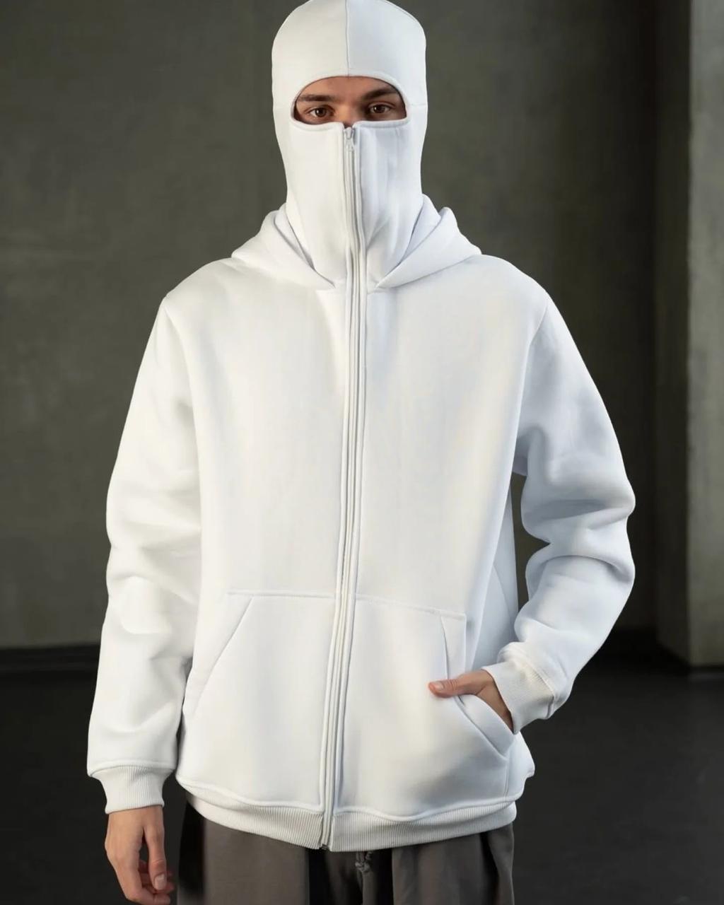 White Balaclava Hoodie